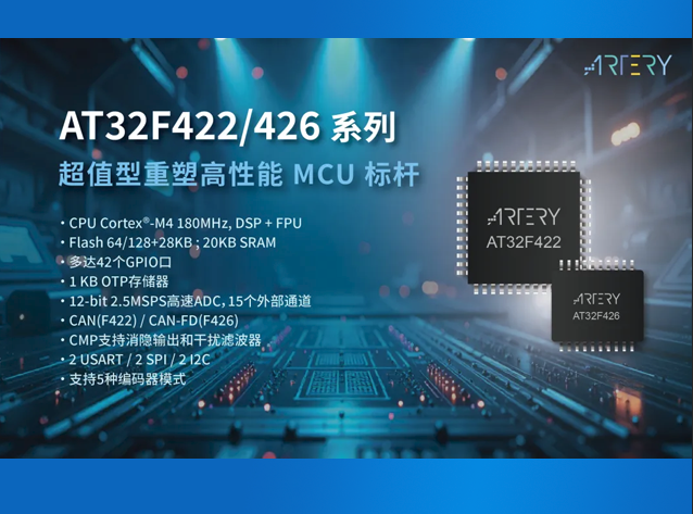 雅特力發(fā)布AT32F422/426系列微控制器：性