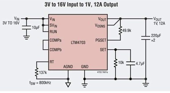 LTM4703典型應用原理圖 LTM4703典型應用原理圖